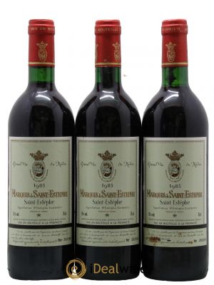 Marquis de Saint Estèphe  1985 - Lot de 3 Bouteilles