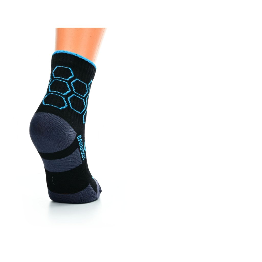 Footic Sport Hexagon BF Black Turquoise Barfußsocken, 1 Paar
