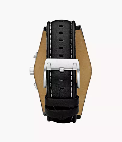 Fossil Herrenuhr Coachman Leder Schwarz