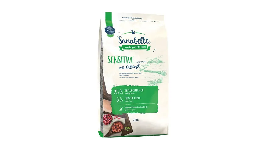 Sanabelle Katzentrockenfutter Sensitive Geflügel 2 kg 2 kg