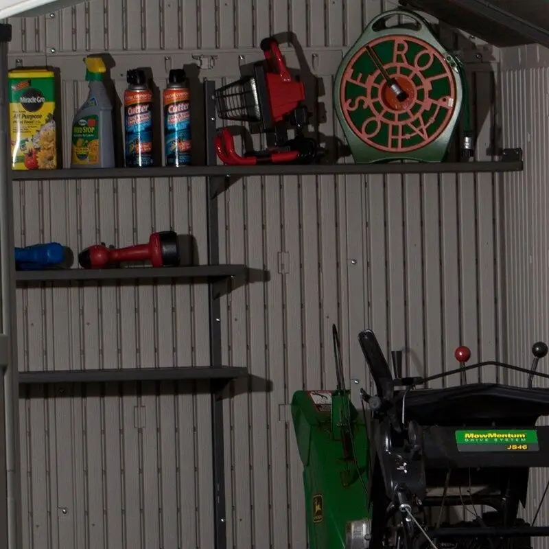 8' wide x 15' deep plastic storage shed