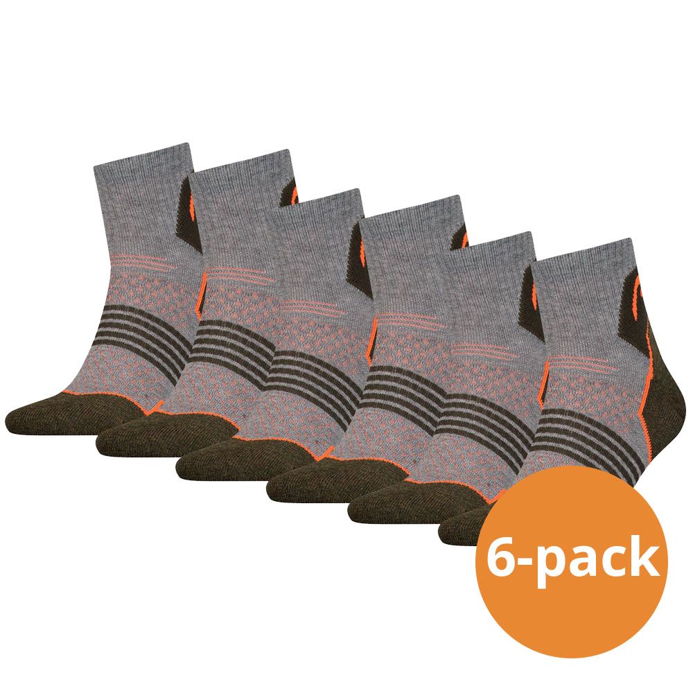 HEAD 6 paar Hiking Crew Grey/Blue Wandersocken