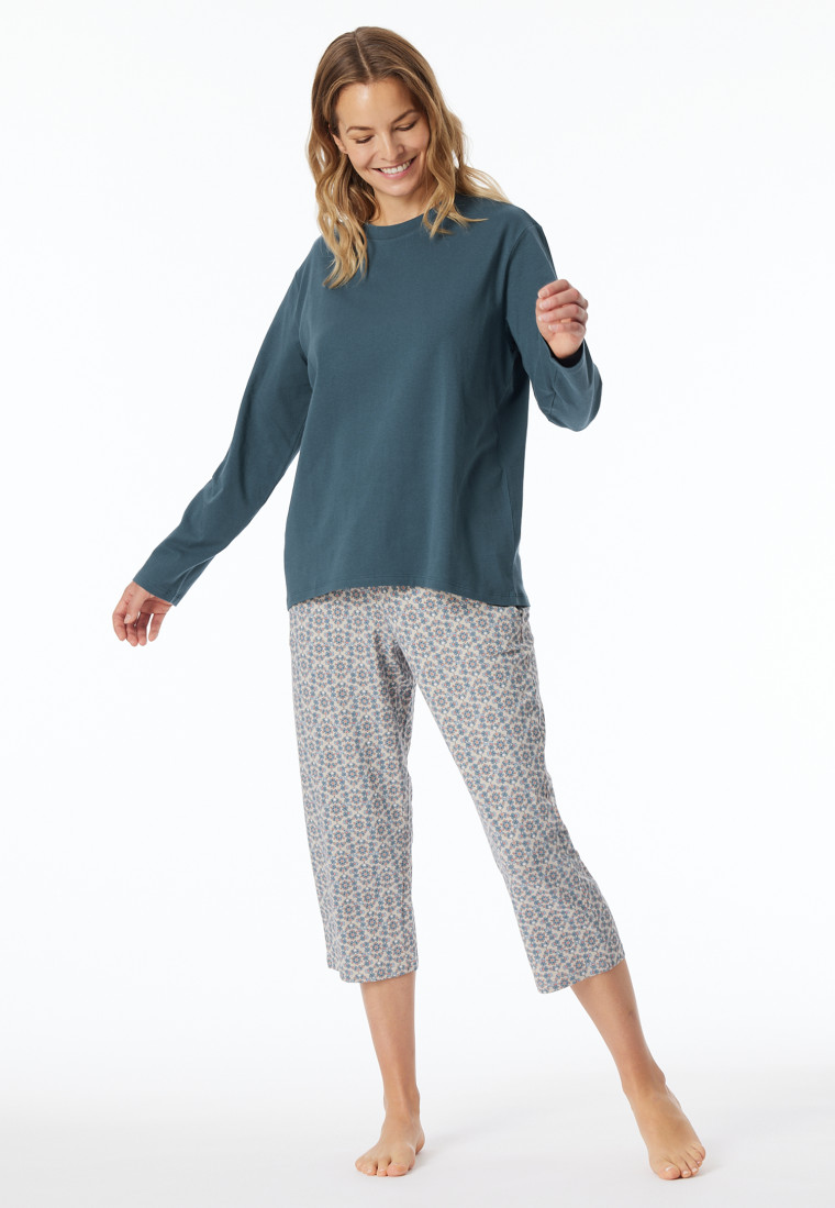 Shirt langarm rundhals jeansblau - Mix+Relax