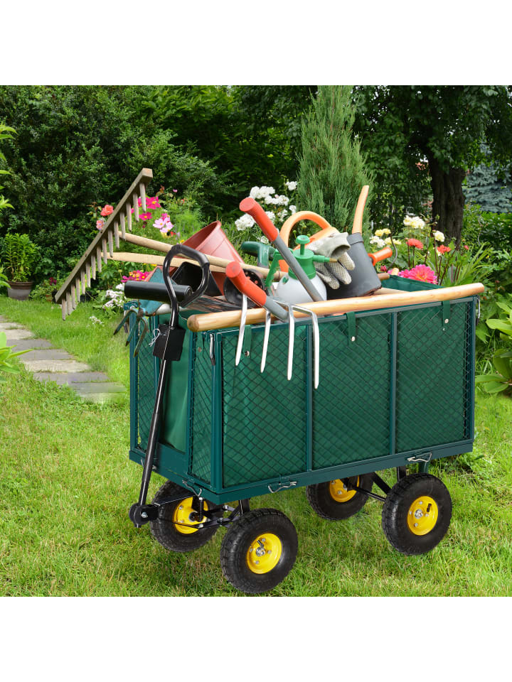 relaxdays Gartenwagen in Grün günstig kaufen onesize
