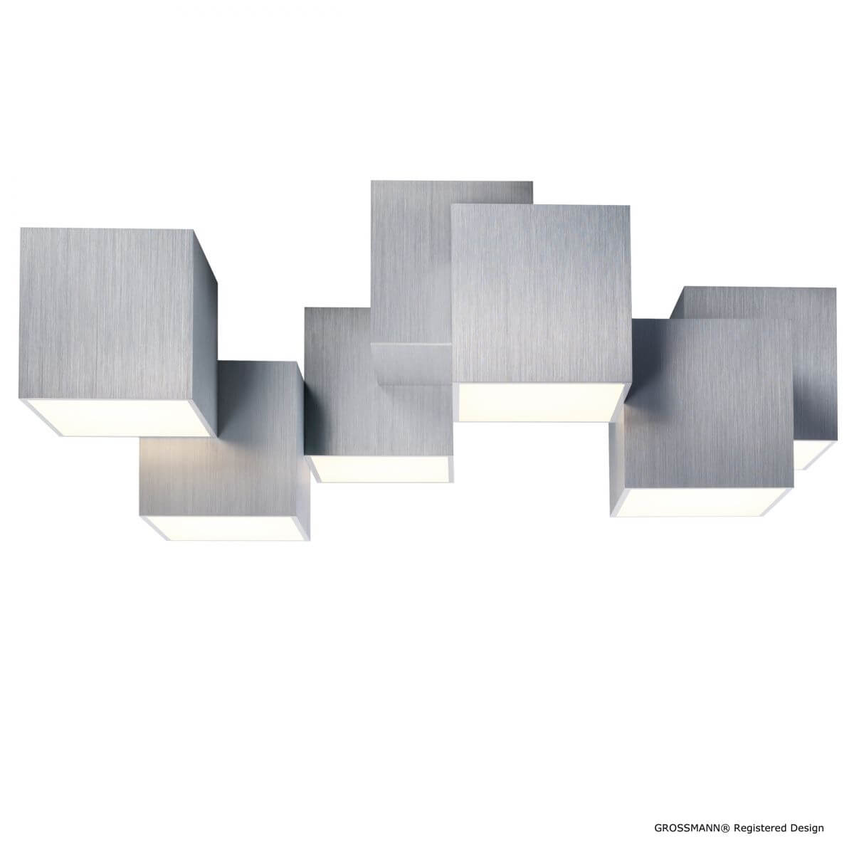 Grossmann 6-flg LED Deckenleuchte Rocks Alu