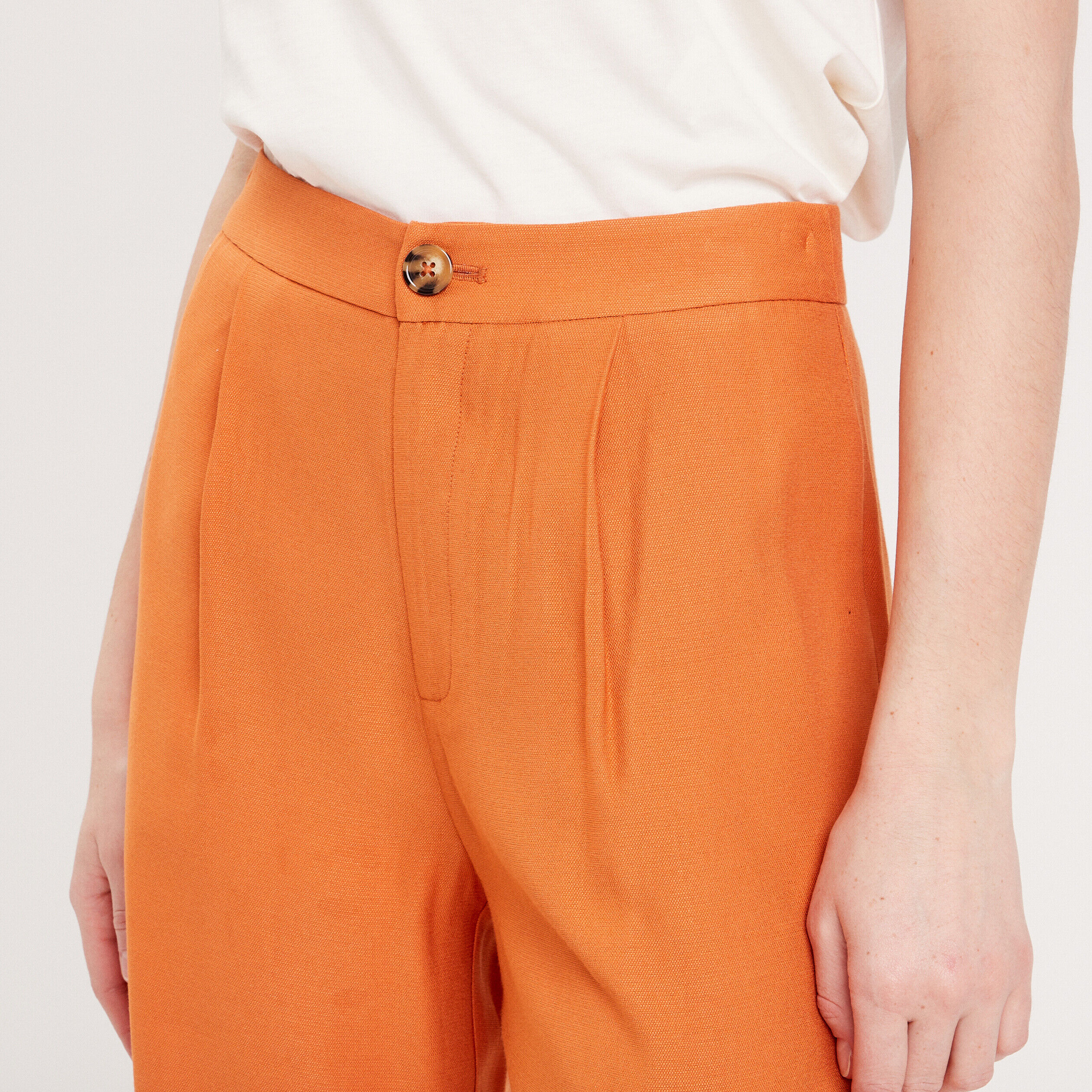 Pantalon city large orange femme | Cache Cache
