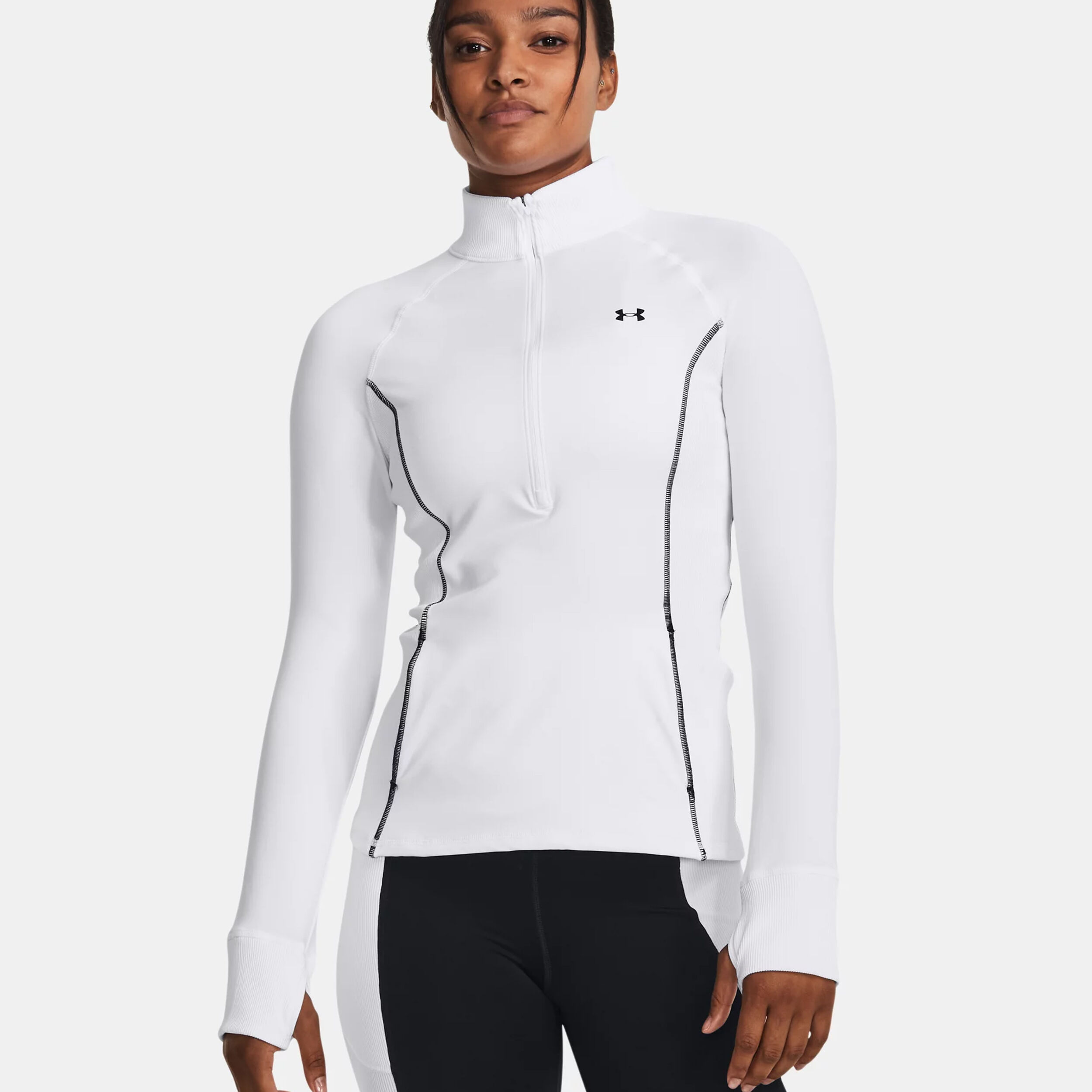 CW Half-Zip Longsleeve Damen - Weiß