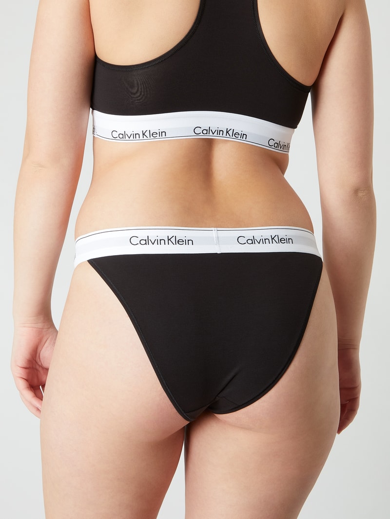 Slip aus Baumwollmischung in schwarz
