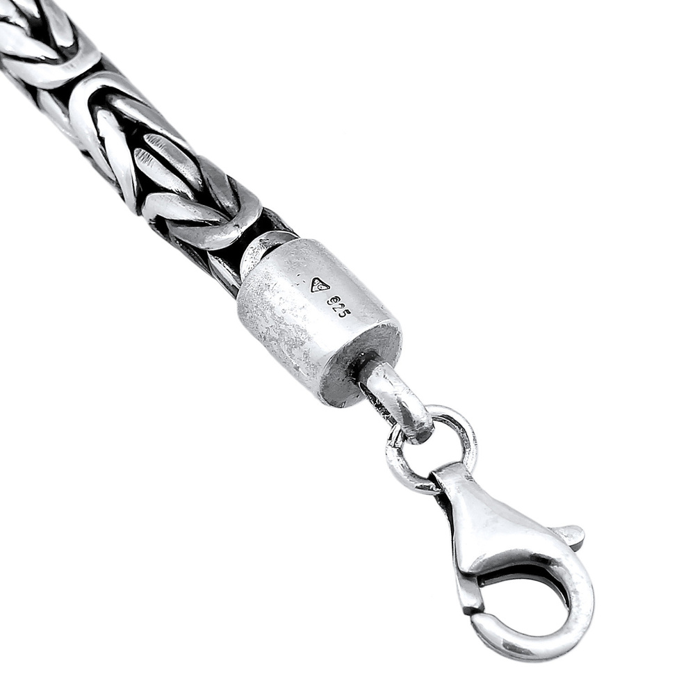 KUZZOI KUZZOI Bracelet Hommes Rond maillons tendance en argent sterling 925 Bracelet