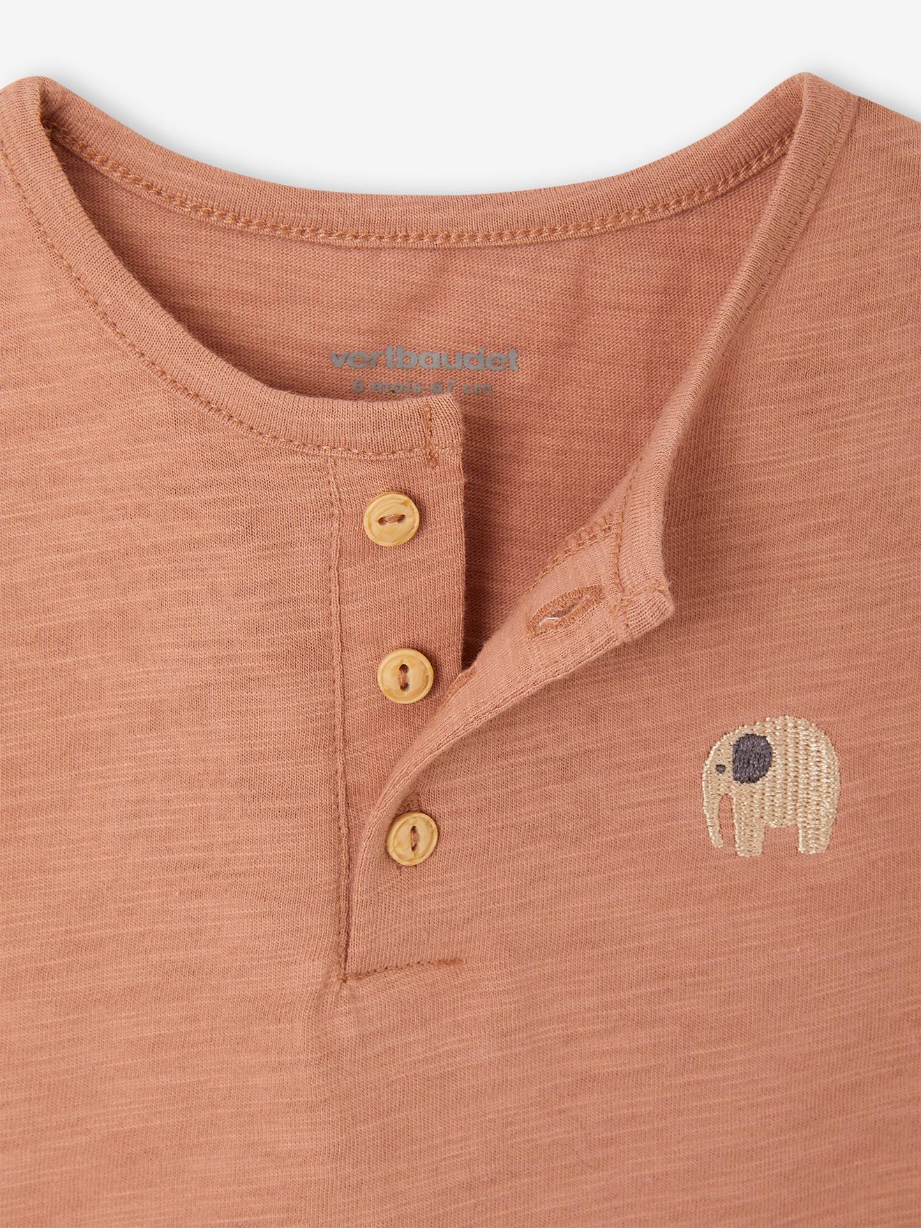 Vertbaudet Baby-Set: T-Shirt & Shorts - mokka