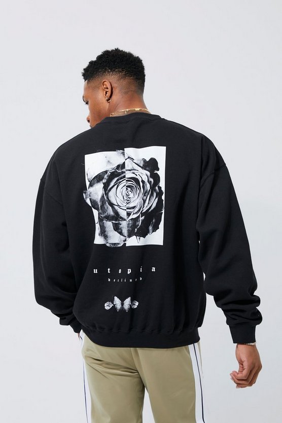 Oversize Sweatshirt mit floralem Print