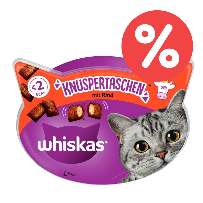 Sparpaket Whiskas Knuspertaschen 8 x 60 g zu TOP-Preisen | bitiba