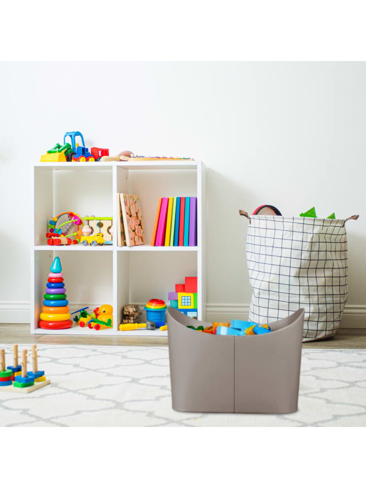 relaxdays Holzkorb in Dunkelgrau - (B)53,5 x (H)36 x (T)41 cm günstig kaufen onesize
