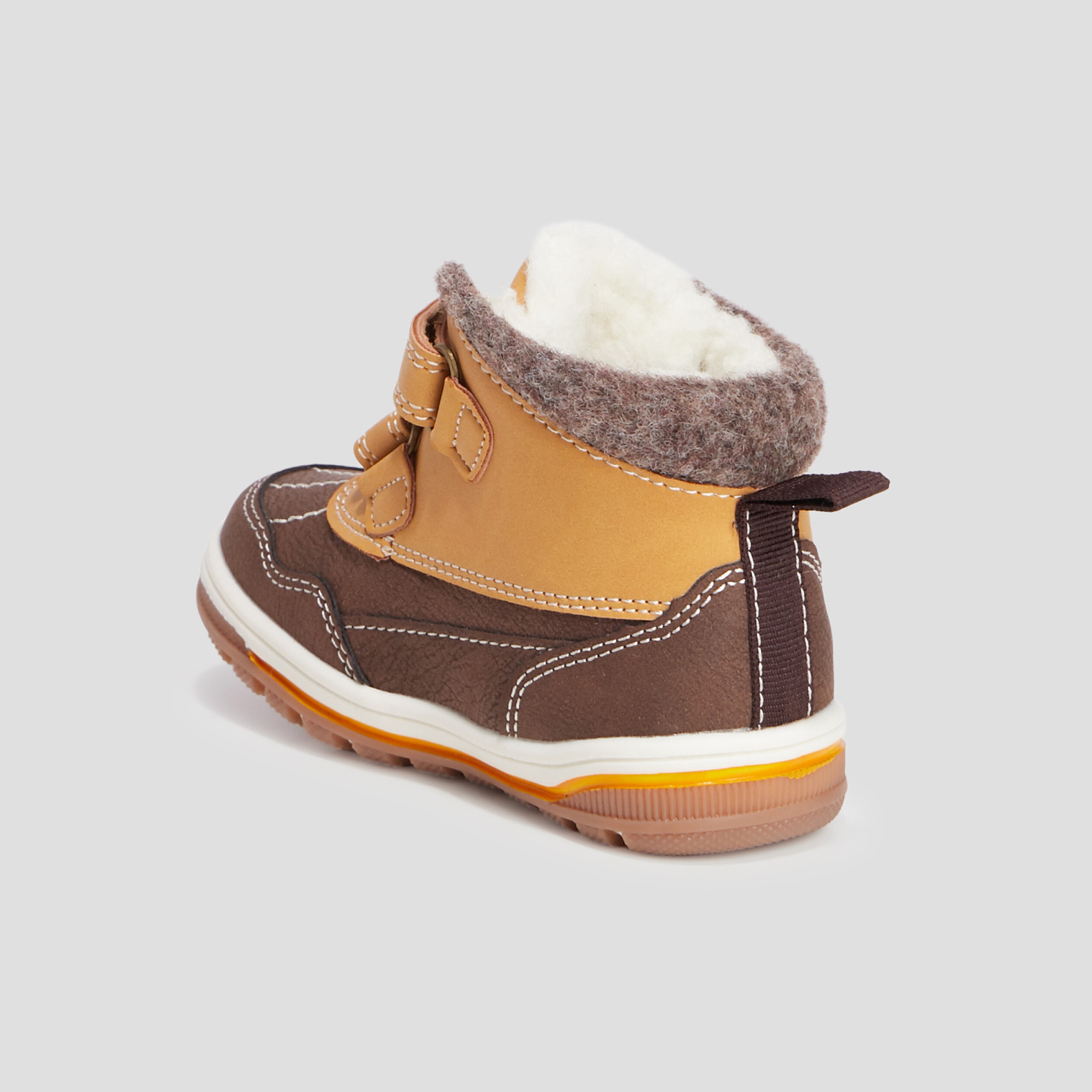 Bottines fourrées marron bébé garçon | La Halle