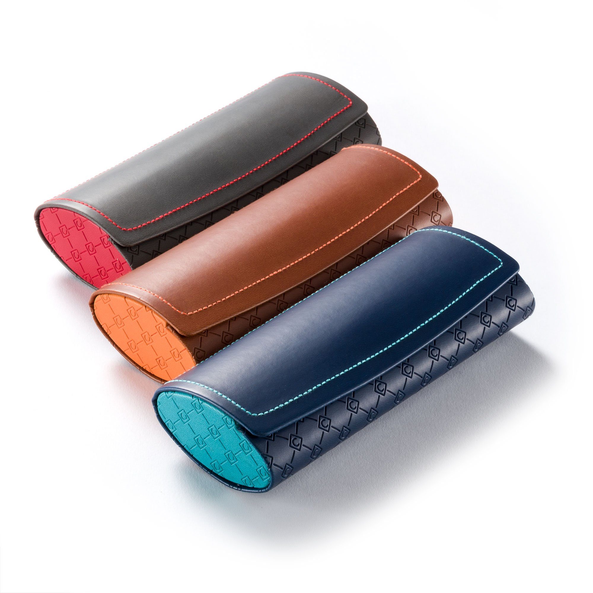 FEFI Brillenetui Hardcase in Leder-Optik, inklusive Mikrofasertuch