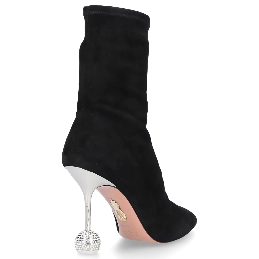 Aquazzura - Stiefeletten YES DARLING 95 Veloursleder - schwarz
