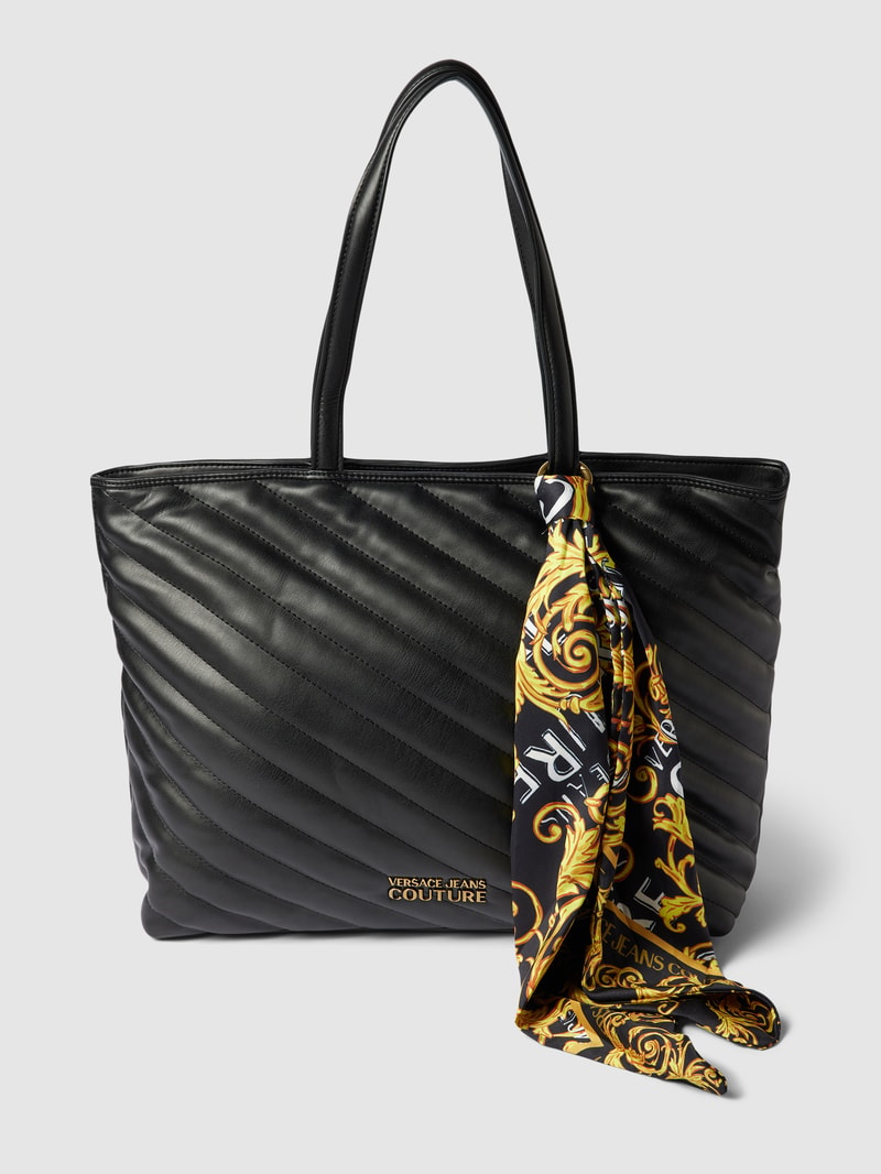 Handtasche mit Strukturmuster Modell 'STEPP' in schwarz