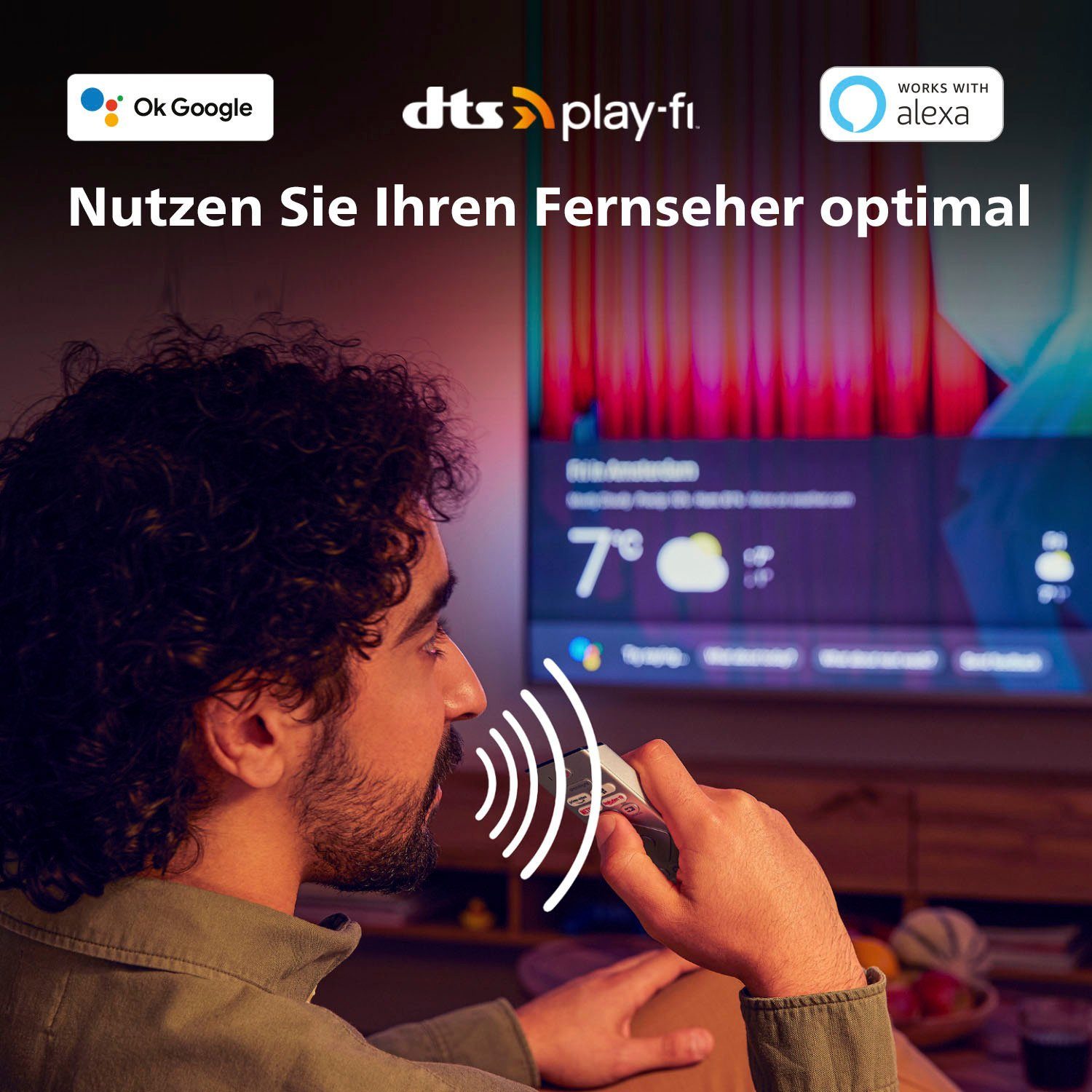 Philips 55OLED708/12 OLED-Fernseher (139 cm/55 Zoll, 4K Ultra HD, Android TV, Google TV, Smart-TV)