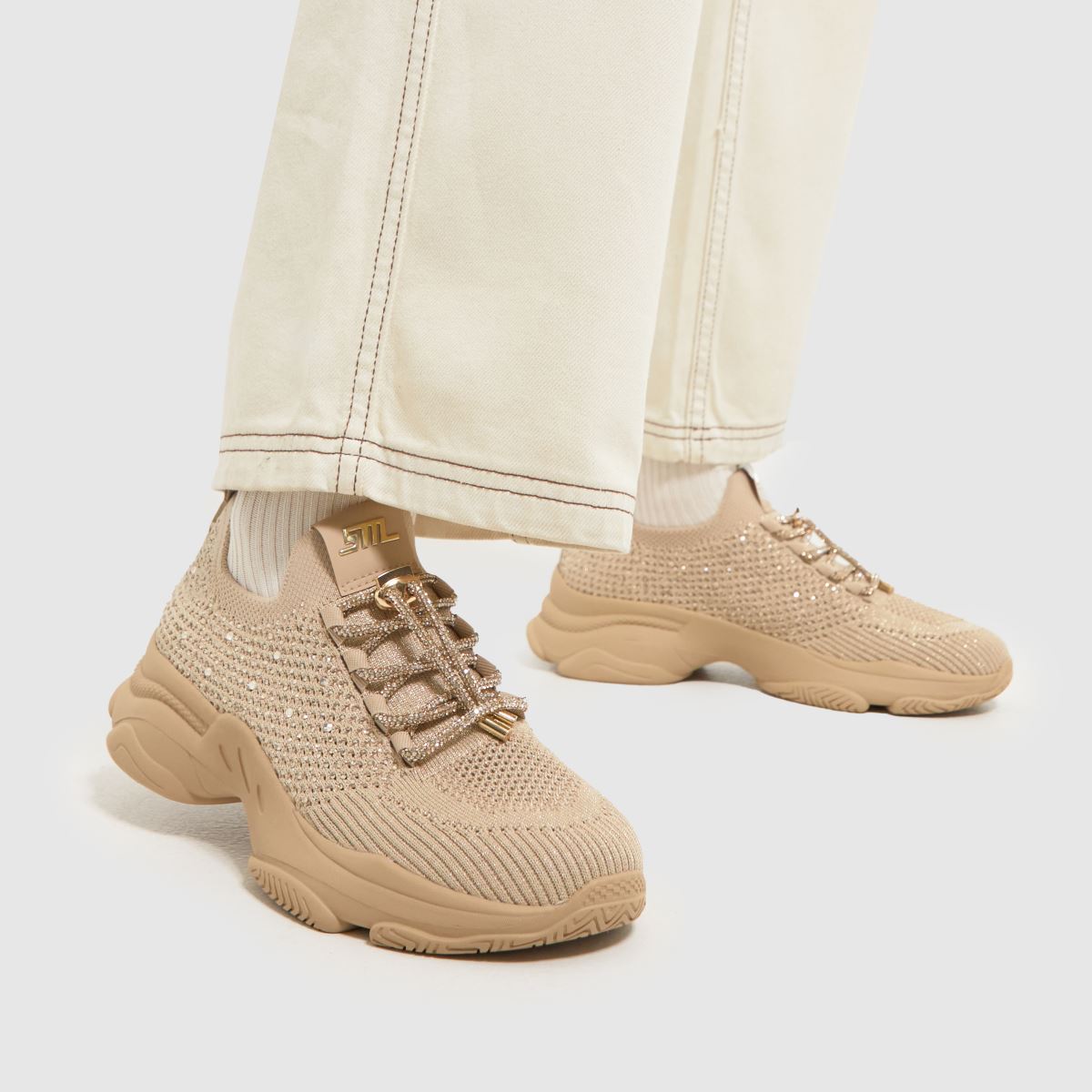 Béžové tenisky Steve Madden s metrem