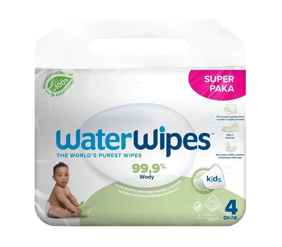„WaterWipes BIOSoapberry“ kūdikių drėgnos servetėlės