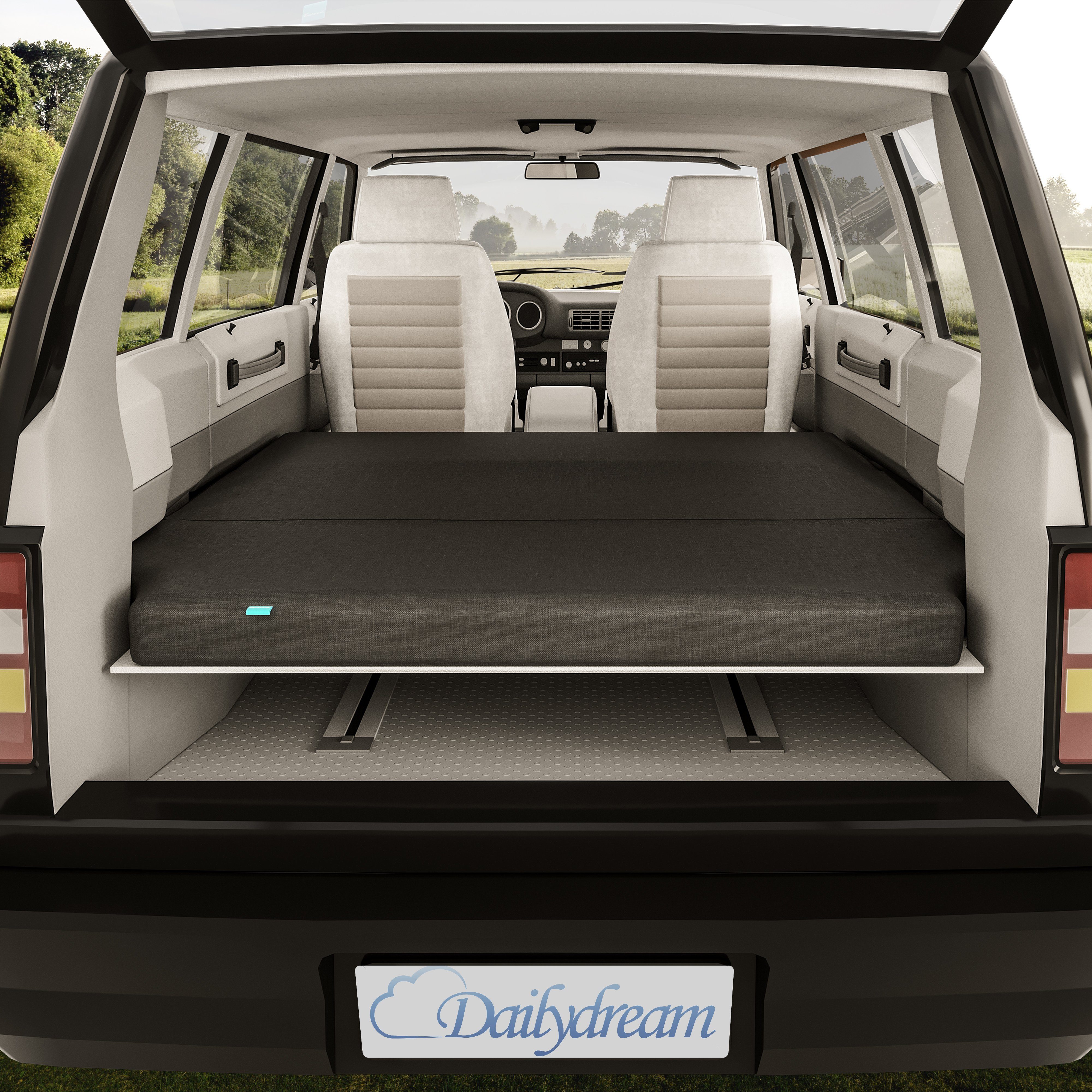 Klappmatratze für VW Camper in Grau inklusive Tragetasche von, Dailydream, 7.5 cm hoch, (Set), 100 Nächte Probeschlafen, Inklusive Transporttasche, für VW T5, T6, Multivan, California Beach und Caravelle