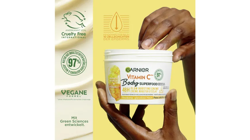 Garnier Body Superfood Mango Vitamin C Körpercreme 380 ml
