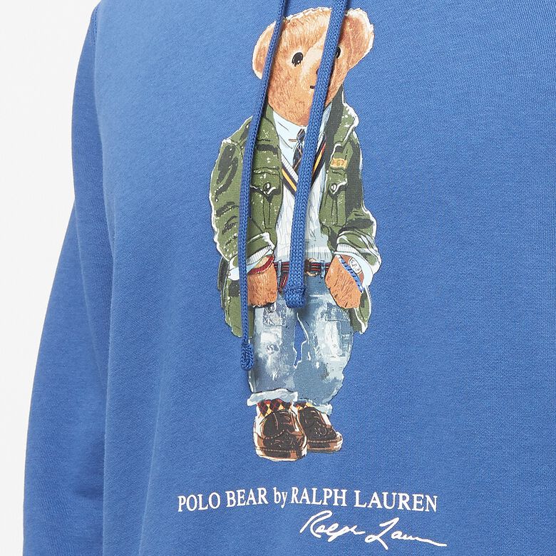 Polo Ralph Lauren Bear Fleece Hoodie beach royal blue