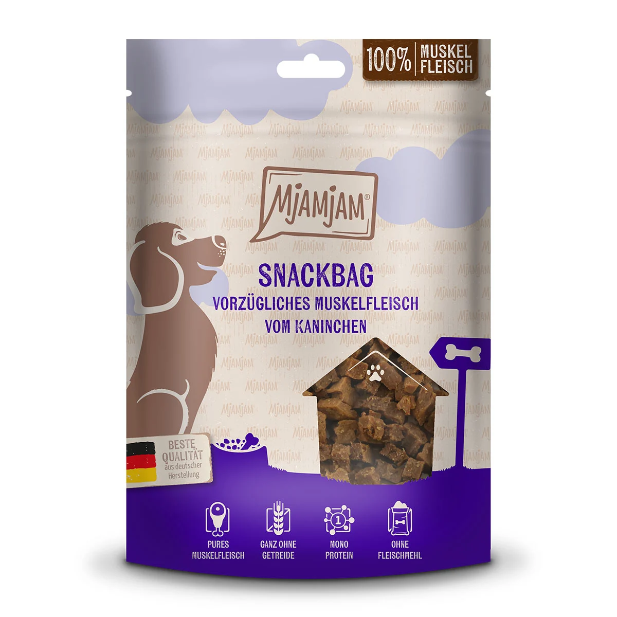 MjAMjAM Snackbag Muskelfleisch Kaninchen 100g kaufen bei ZooRoyal