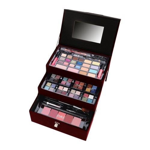 Sminktartó Bársonyos Sötét Berry 74 darabos 74 darabos