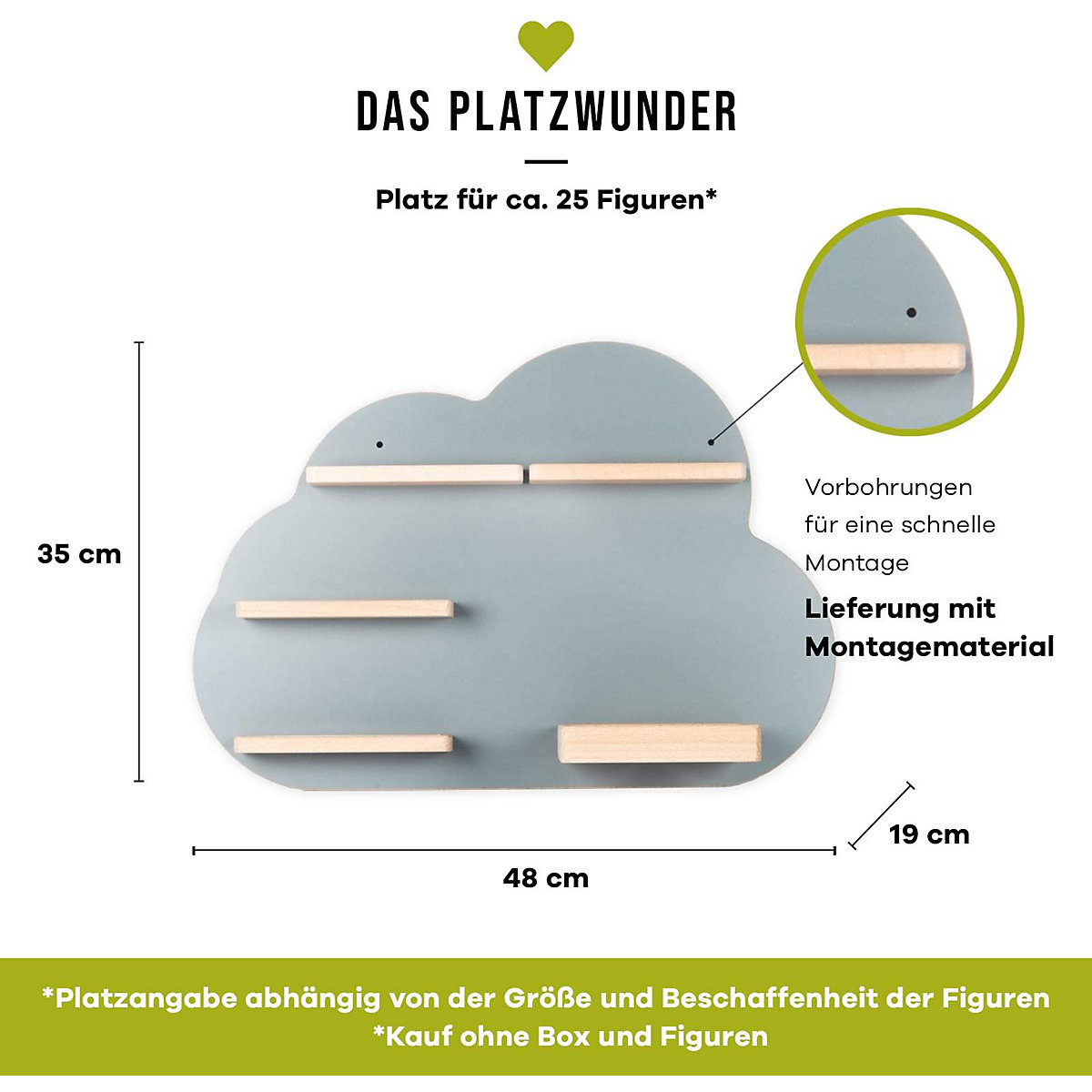 Wolke small, grau