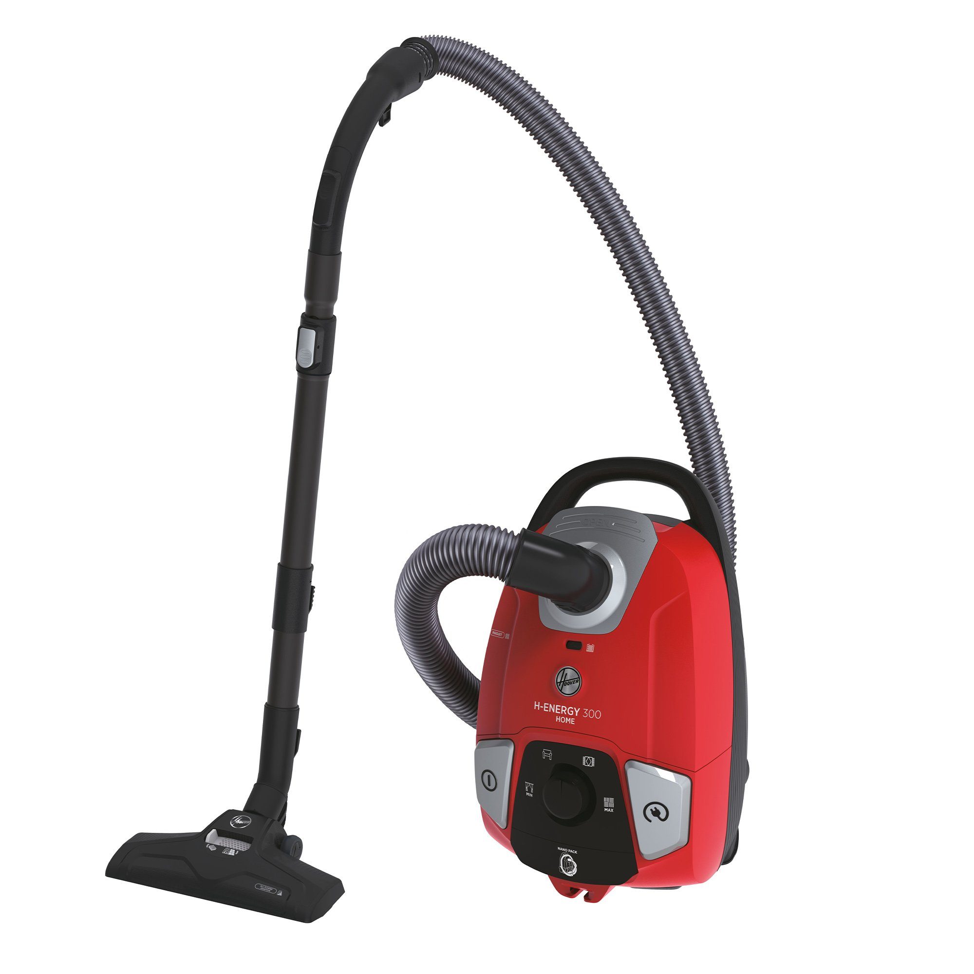 Hoover Bodenstaubsauger HE310HM 011, 850,00 W, mit Beutel, NANOPACK ™, Saugregler am Griff, 2in1 Tool