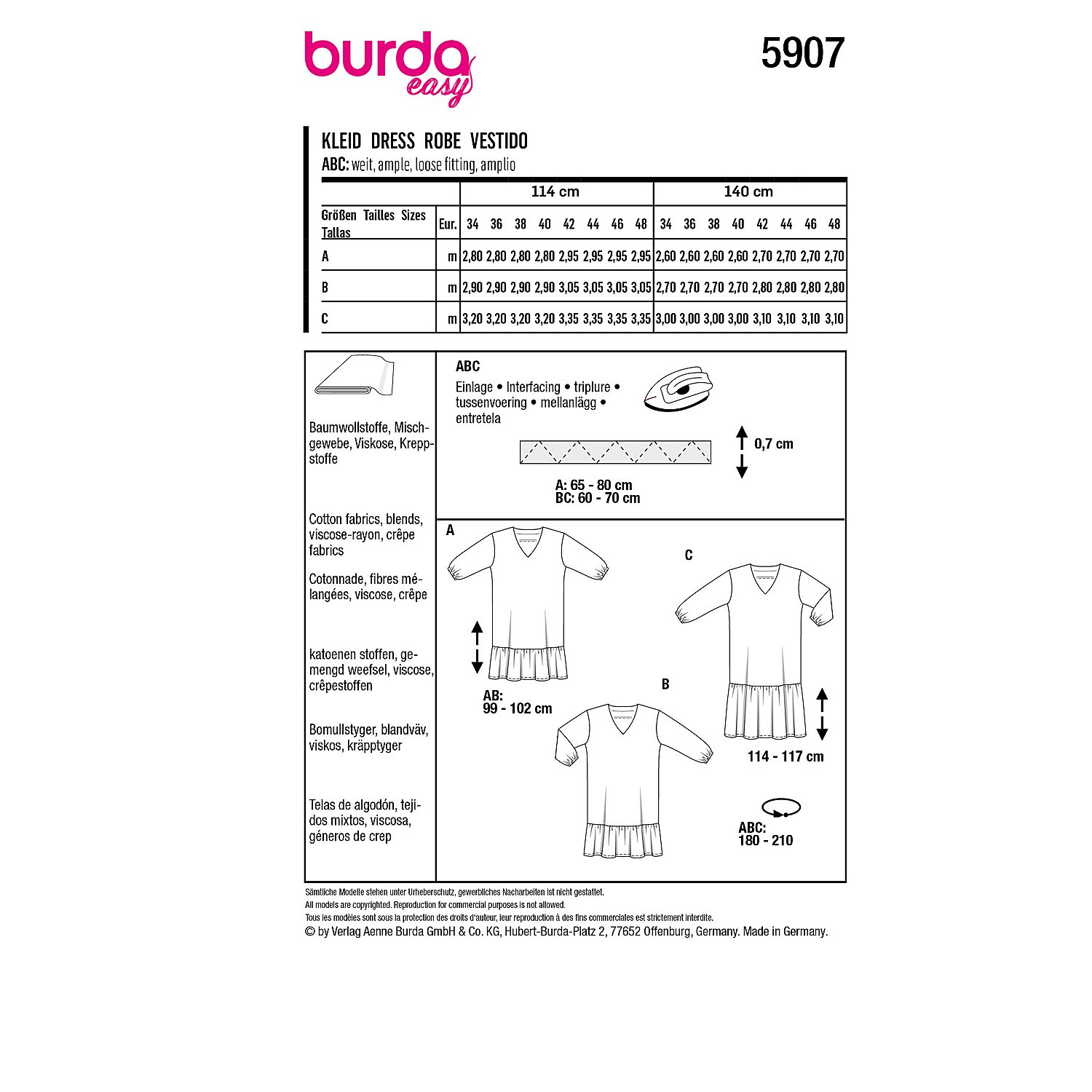 burda Schnitt 5907 