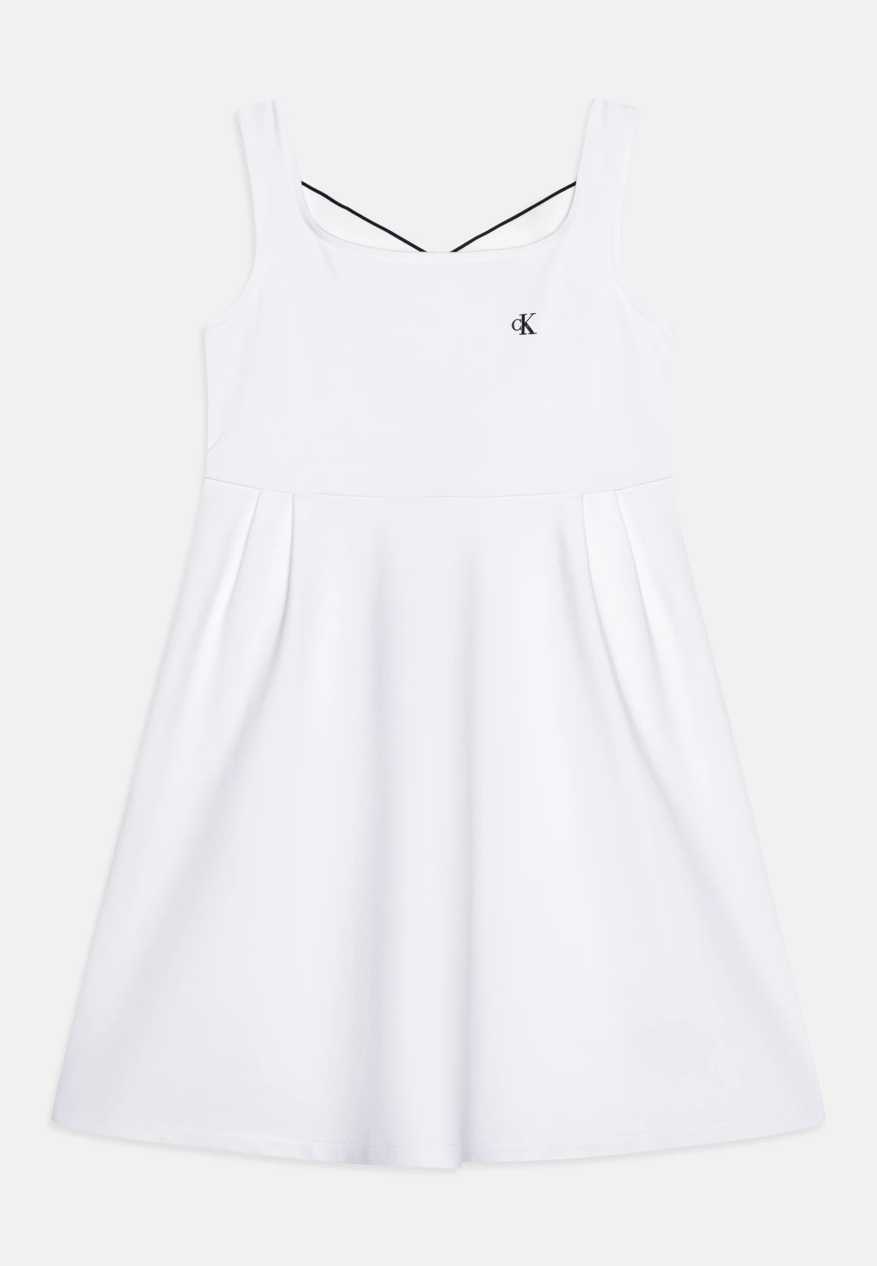 Calvin Klein Jeans BACK LOGO FIT FLARE - Vestido de punto