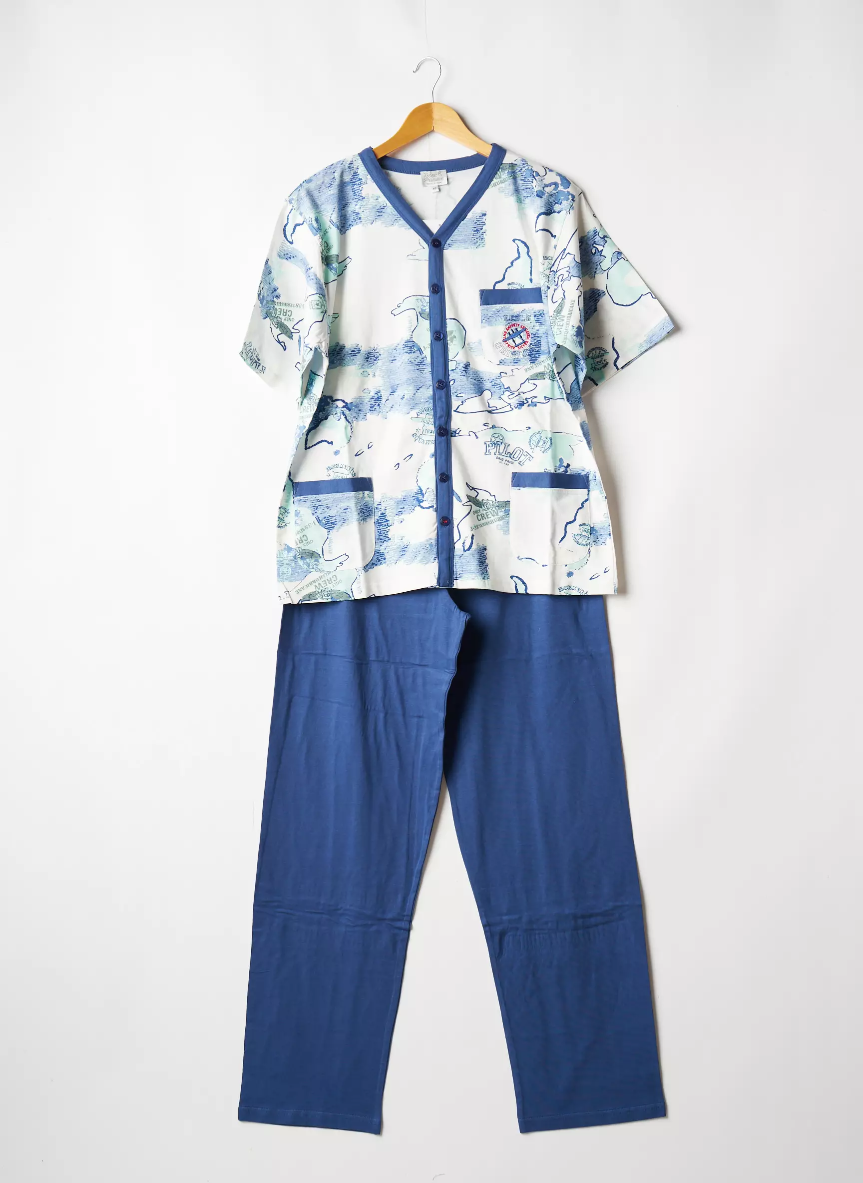 Rose Pomme Pyjamas 1 Homme couleur bleu