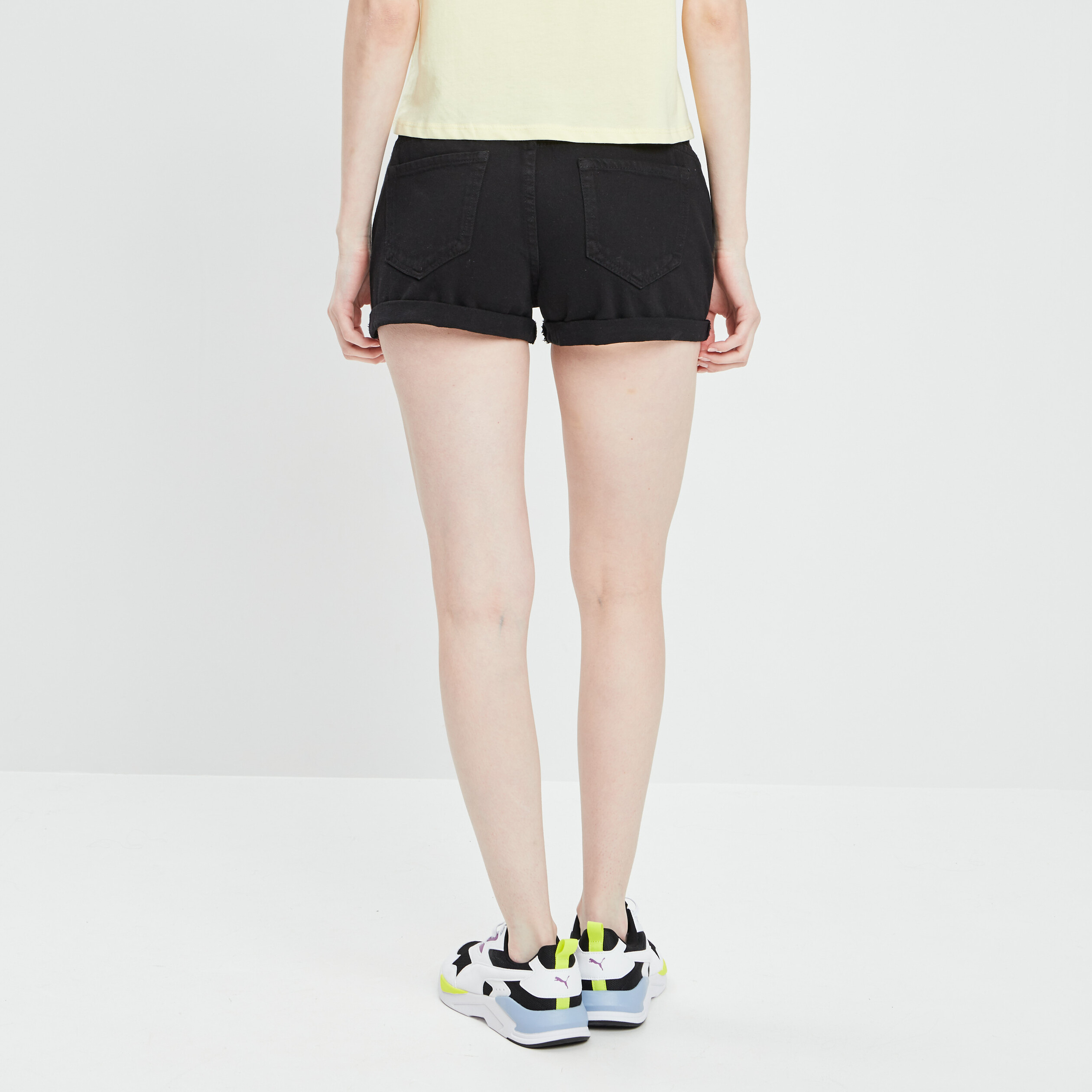 Short droit noir femme | La Halle