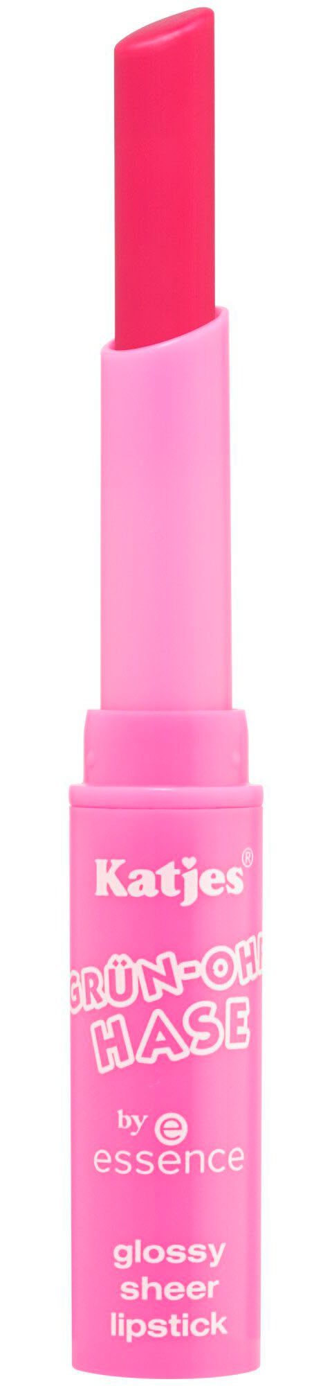 Essence Lippenstift Katjes GRÜN-OHR HASE by essence glossy sheer lipstick, 3-tlg.