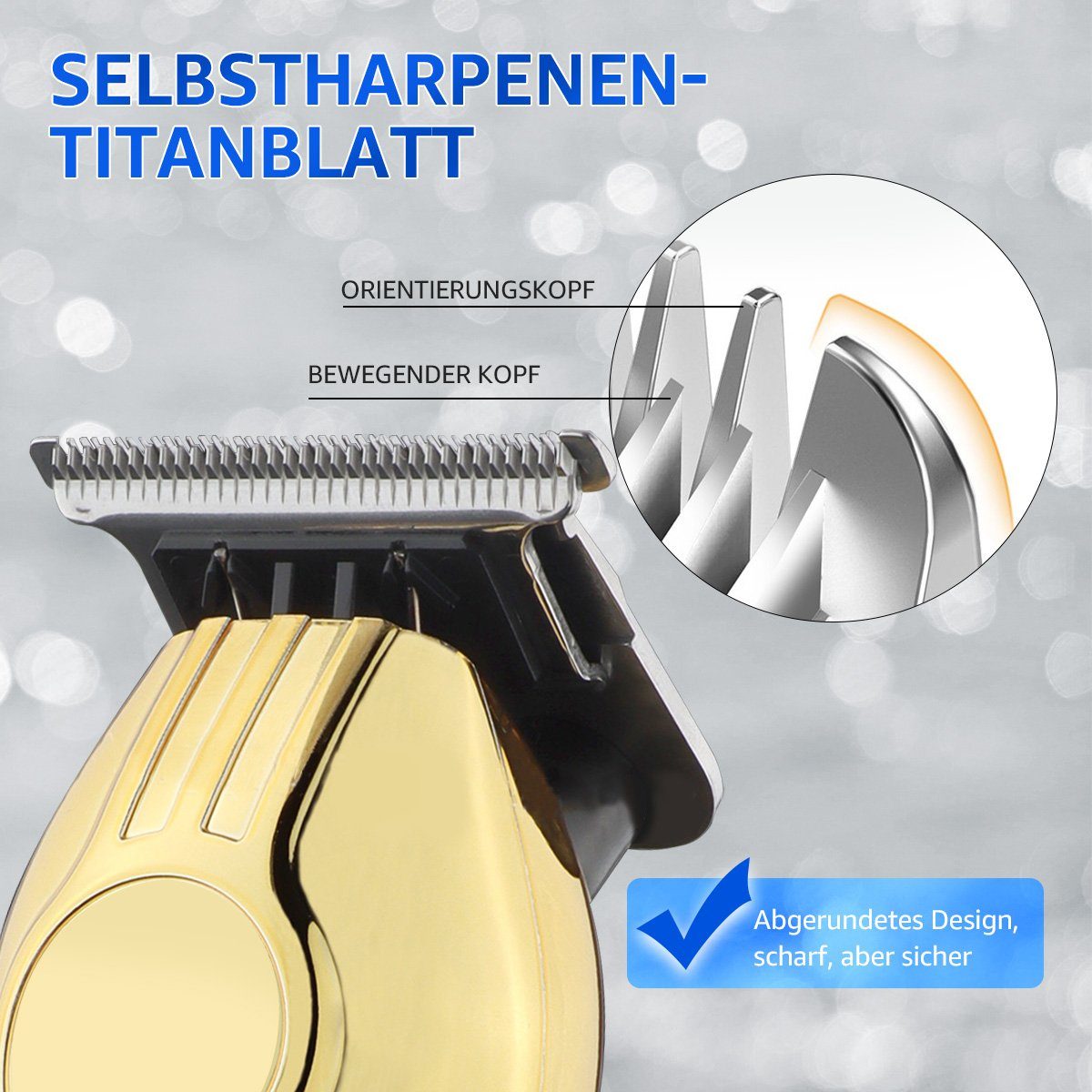 LifeImpree Haarschneider Haarschneider herren, Bartschneider herren, Profi Wasserdicht, Kabelloser, Wiederaufladbar Haartrimmer