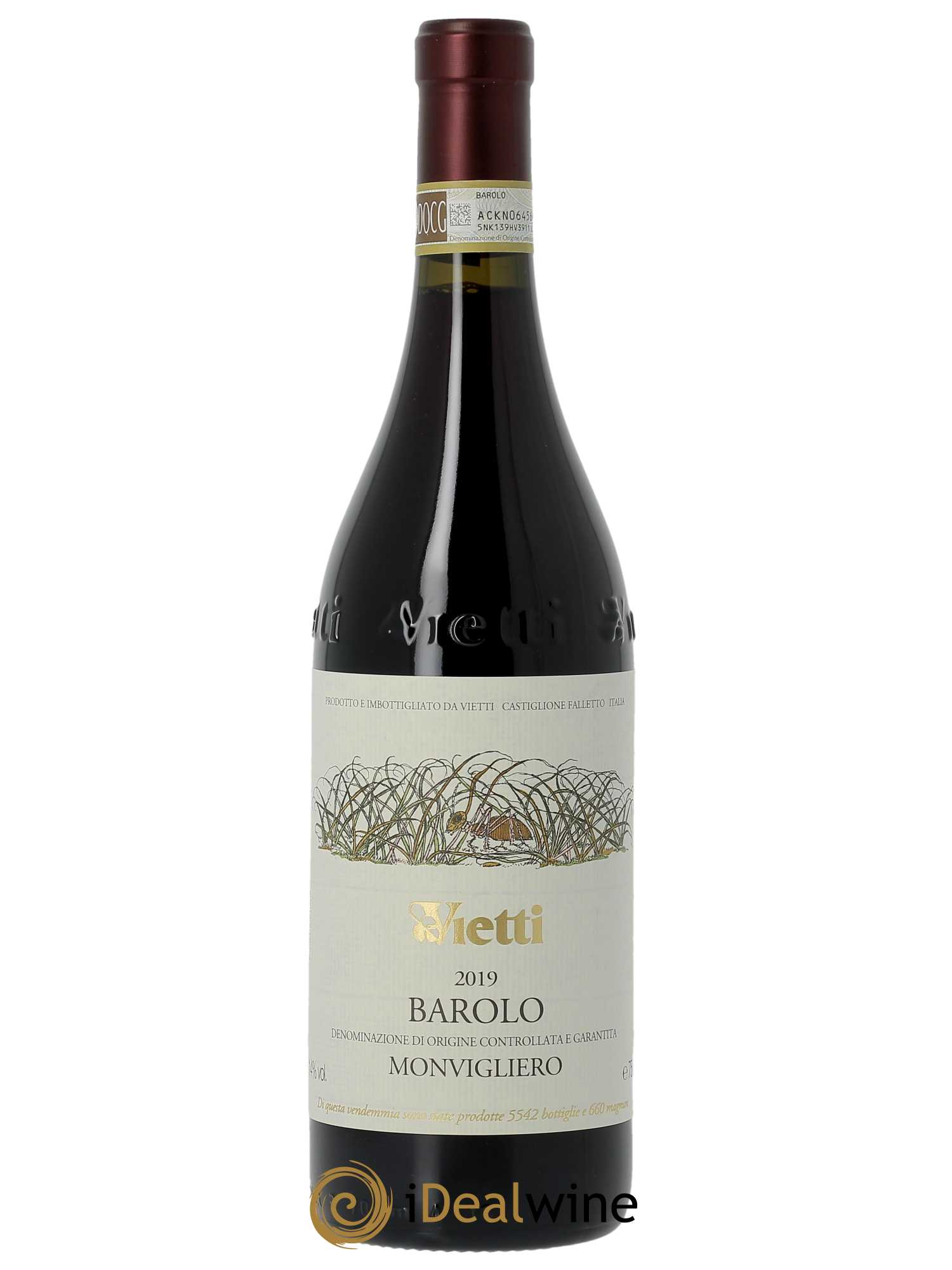 Barolo DOCG DOCG Monvigliero Vietti  2019 - Lot de 1 Bouteille