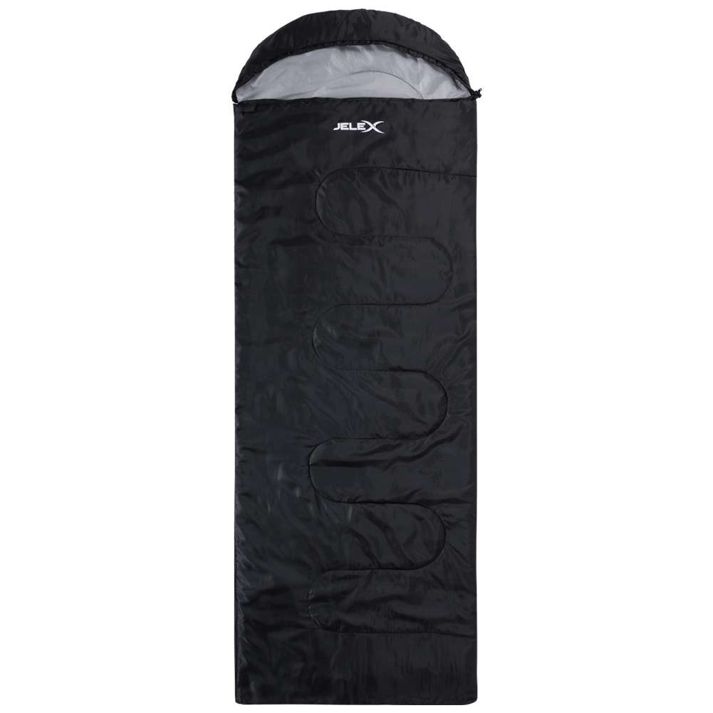 JELEX Outdoor Schlafsack 220 x 75 cm 15 °C schwarz