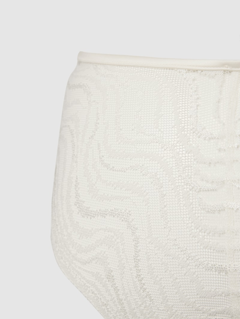 Slip mit Spitzenbesatz in offwhite