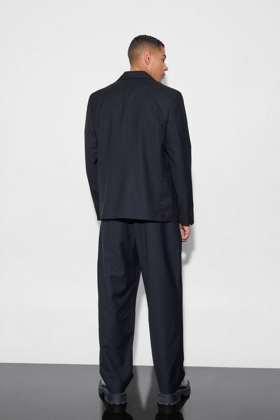 Oversize Anzugjacke mit geteiltem Saum