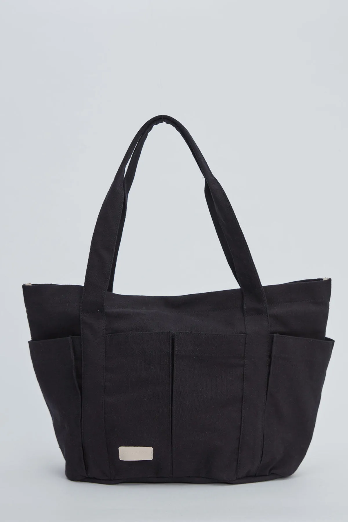 Manuka  Canvas-Tasche mit mehreren Taschen, Schwarz