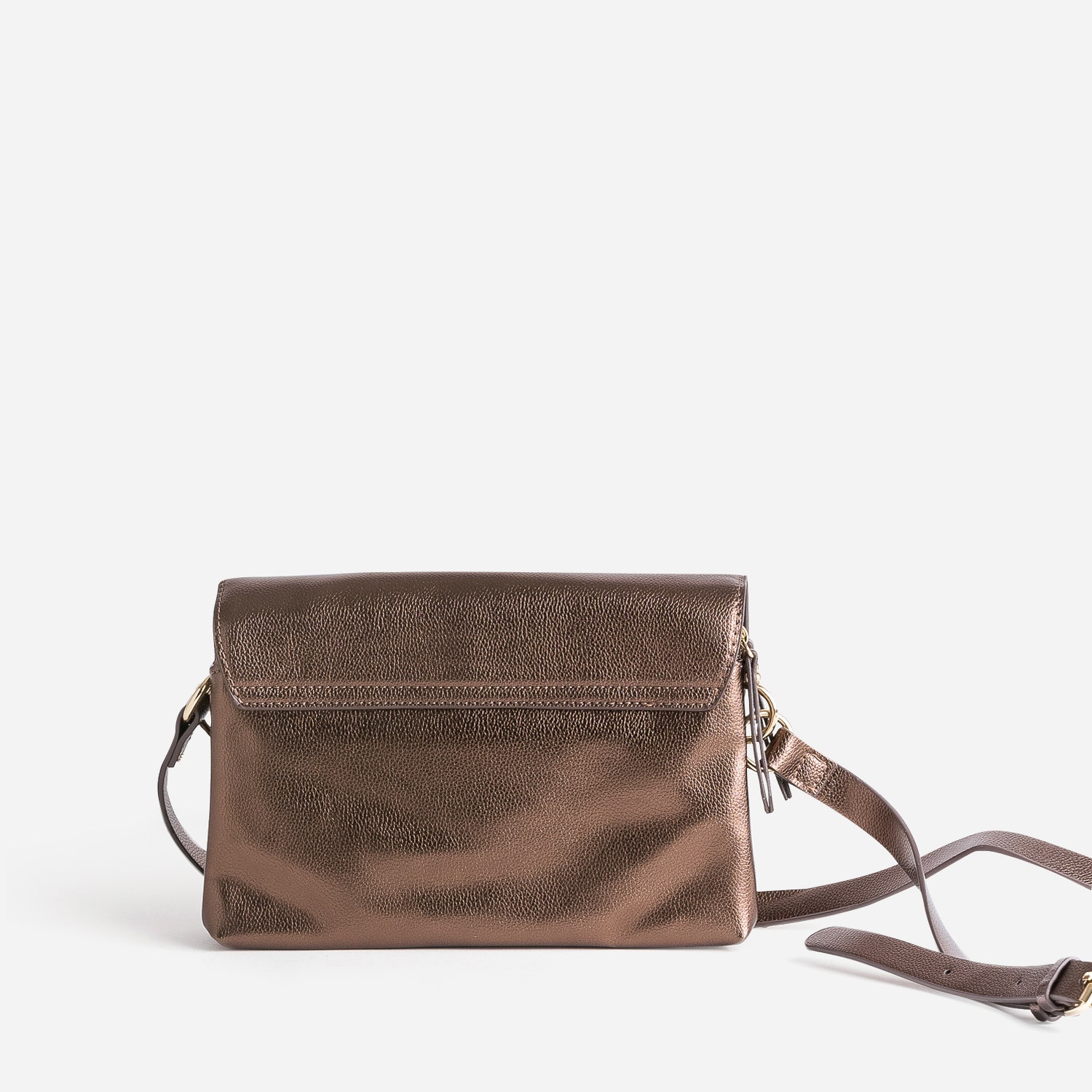 Sac bandoulière bronze à double compartiment