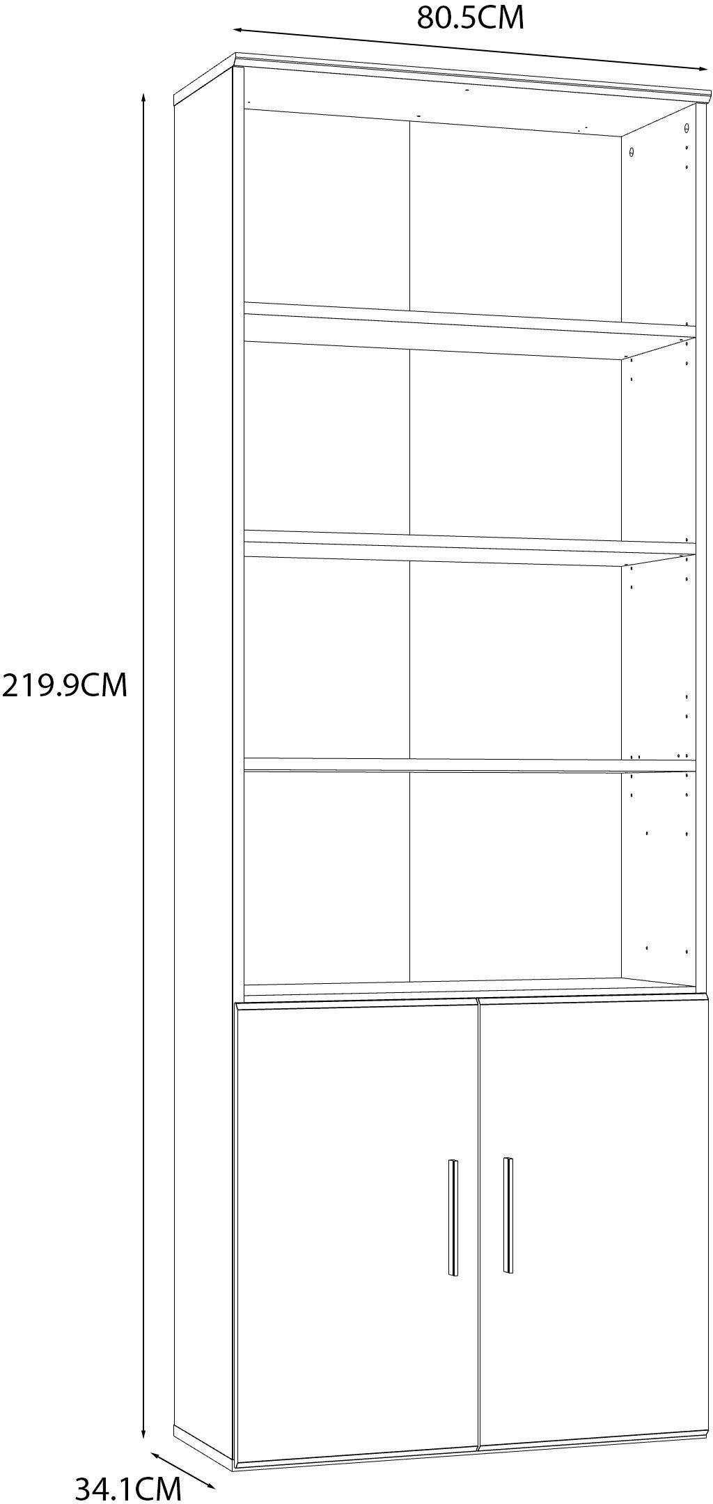 FORTE Aktenregal Mindi, Breite 80,5 cm
