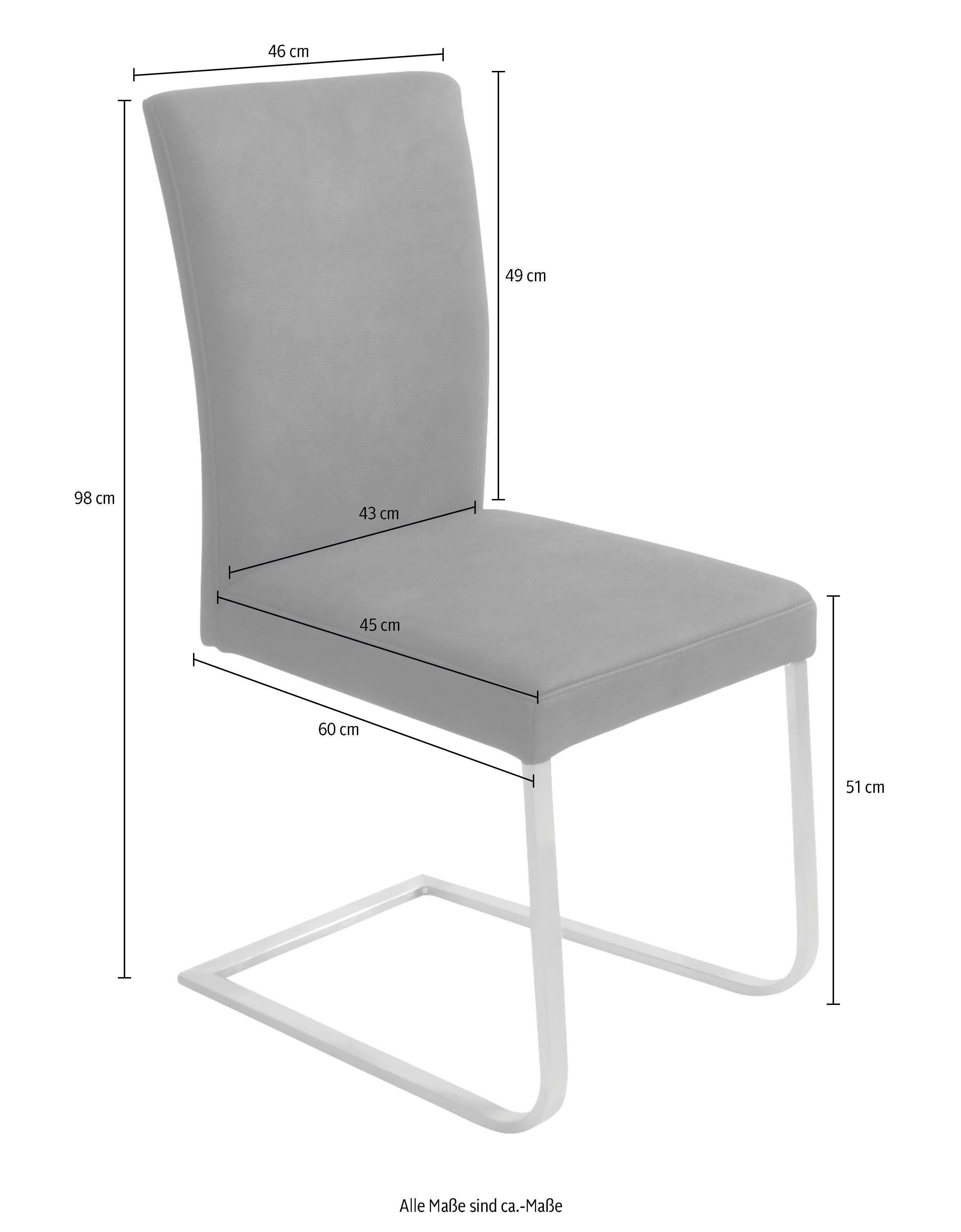 K+W Komfort & Wohnen Freischwinger Santos II (Set, 2 St)