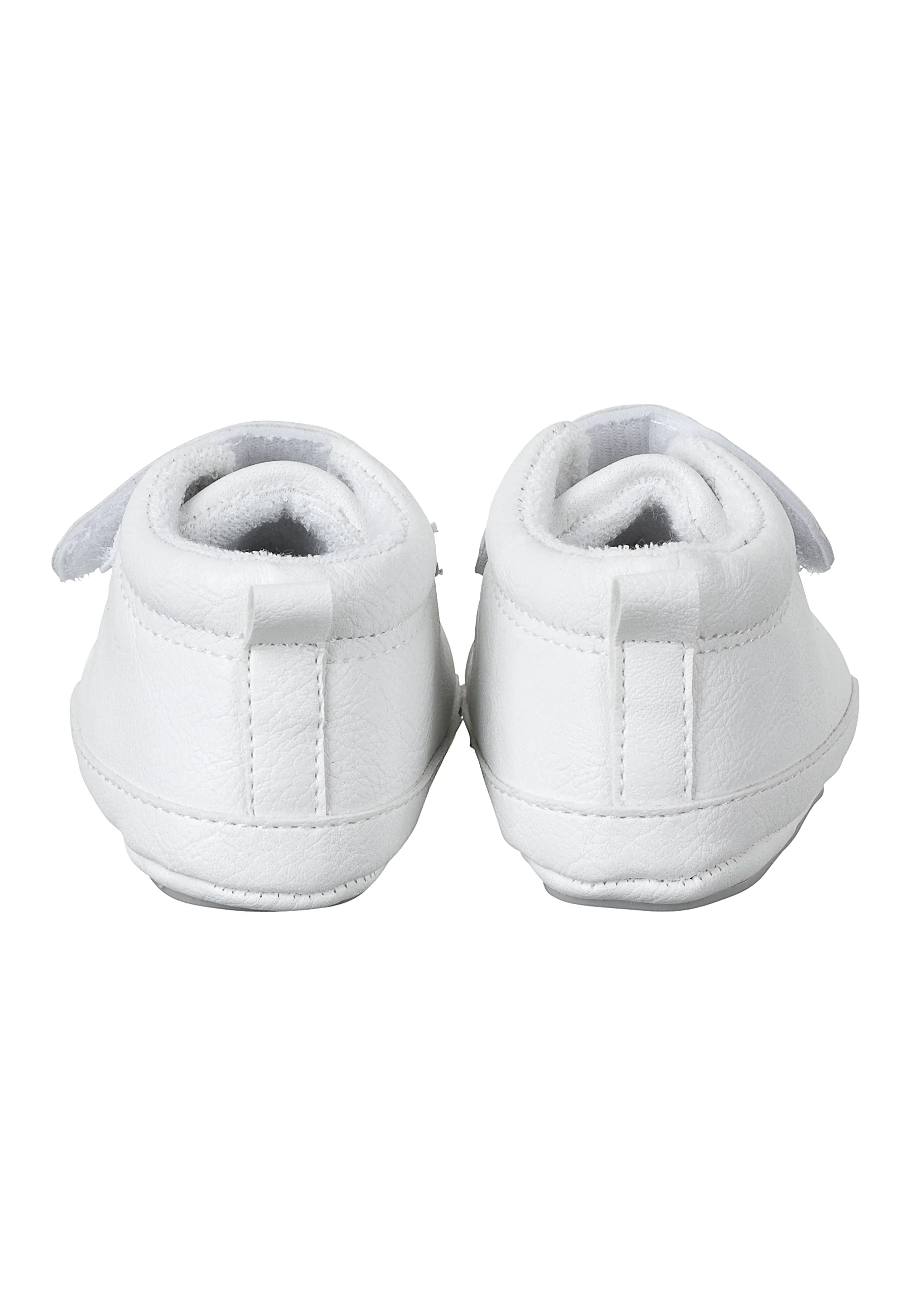 Babyschuh aus Kunstleder, Marine und Weiß