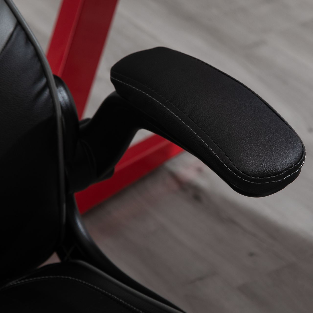 Vinsetto Gaming Stuhl Ergonomischer Computerstuhl mit Wippenfunktion Drehstuhl höhenverstellbar Stahl Schwarz Grau 67 x 75 x 106-112 cm