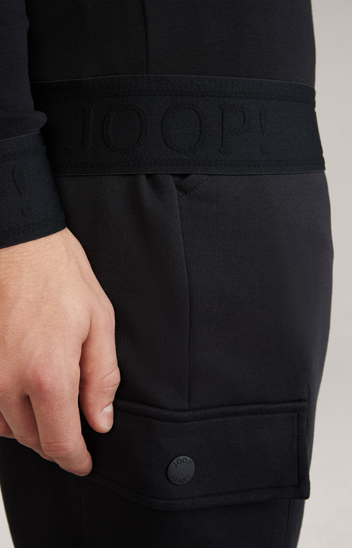 Loungewear-Sweatjacke in Schwarz