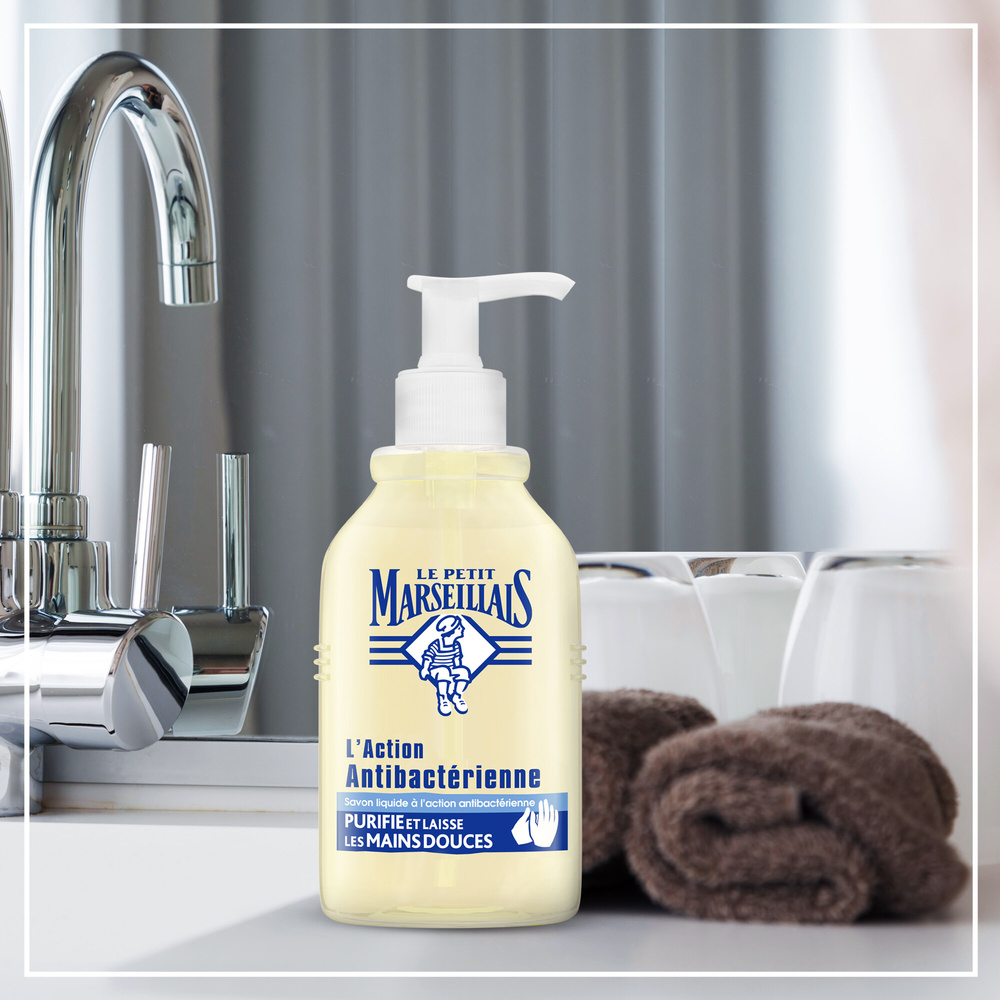 le petit marseillais Savon Liquide Mains Action Antibactérienne 300 mL Savon