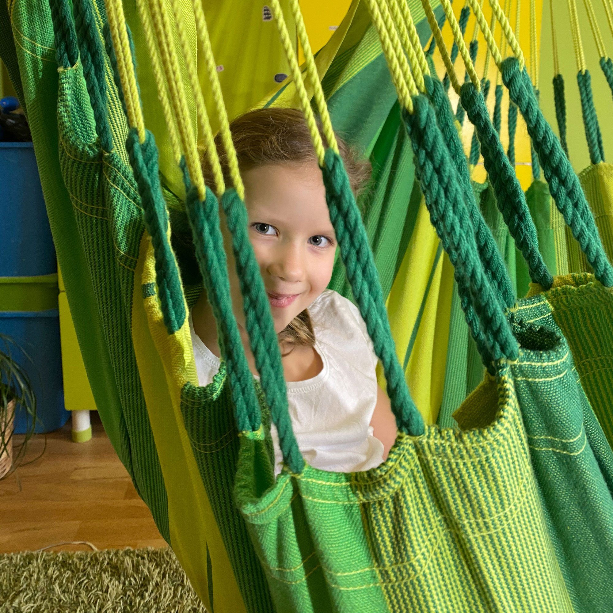 La Siesta Hängestuhl Hängestuhl Hängesessel HABANA Jungle - Basic aus Bio-Baumwolle La Sies, Hochwertige Qualität